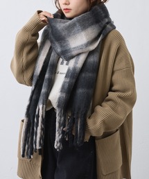 PUAL CE CIN | 起毛フェイクウールBIGチェック柄マフラー(マフラー)