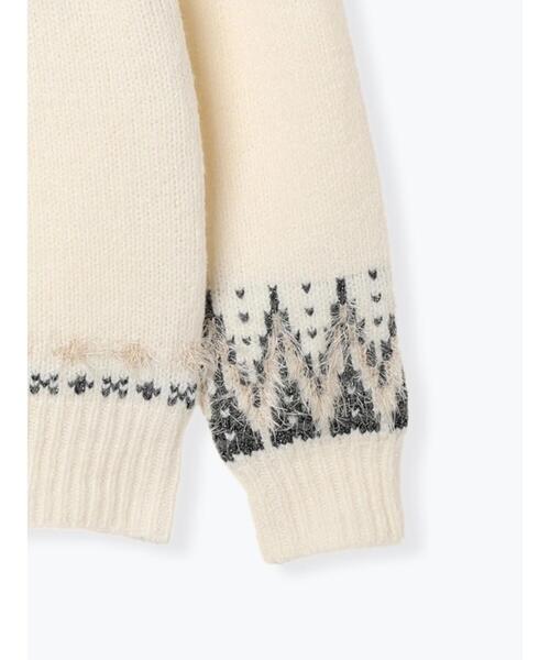 Te chichi（テチチ）の「フェアアイル柄ニットプルオーバー（ニット/セーター・レディース・オフホワイト/ブラック・F）」の16枚目の写真