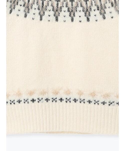 Te chichi（テチチ）の「フェアアイル柄ニットプルオーバー（ニット/セーター・レディース・オフホワイト/ブラック・F）」の17枚目の写真