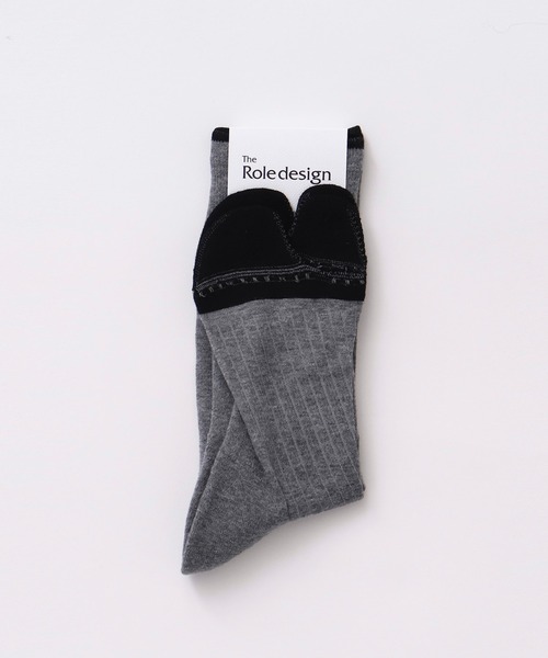 The Role design(ザロールデザイン)の「【 The Role design / ザ・ロールデザイン 】 BICOLOR RIB SOCKS MENS / バイカラー リブソックス メンズ(ソックス/靴下・メンズ・ブラック/ホワイト/グレー・FREE)」の16枚目の写真