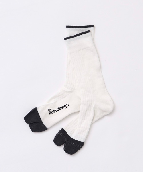 The Role design(ザロールデザイン)の「【 The Role design / ザ・ロールデザイン 】 BICOLOR RIB SOCKS MENS / バイカラー リブソックス メンズ(ソックス/靴下・メンズ・ブラック/ホワイト/グレー・FREE)」の5枚目の写真