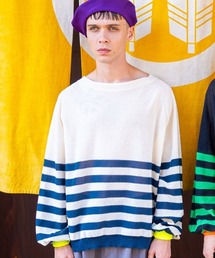 masterkey | mn2883-3D BORDER ボーダーニット(ニット/セーター)