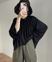 wee9s（ウィークス）の「gather docking PO / ギャザードッキングプルオーバー（Tシャツ/カットソー）」