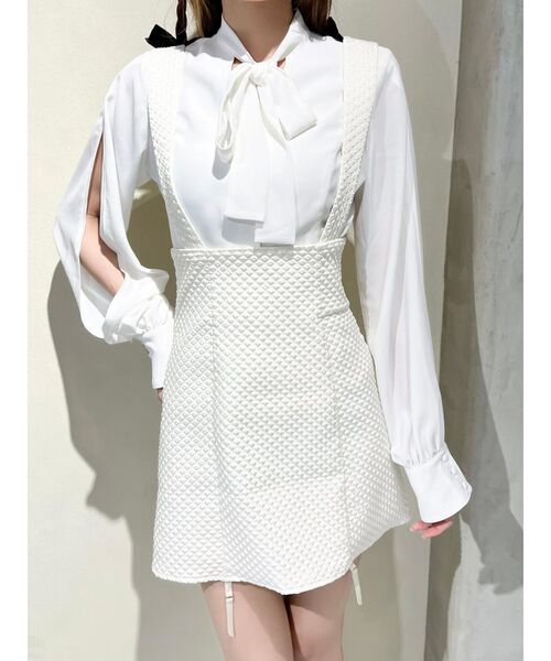 EATME（イートミー）の「BACKレースアップジャンスカ（スカート・レディース・オフホワイト/ブラック・MEDIUM/SMALL）」の2枚目の写真