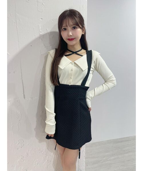 EATME（イートミー）の「BACKレースアップジャンスカ（スカート・レディース・オフホワイト/ブラック・MEDIUM/SMALL）」の8枚目の写真