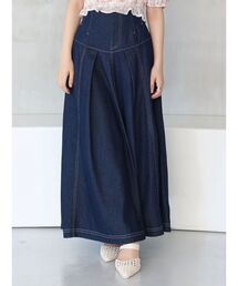 MERCURYDUO | 【セットアップ着用可】ストレッチフレアーデニムスカート(スカート)