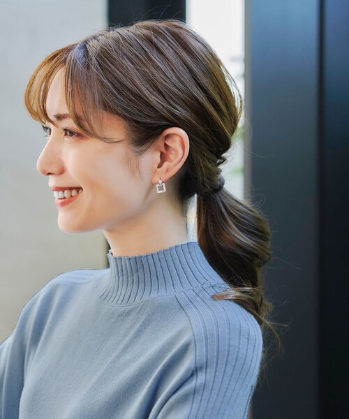 【洗える】配色ハイネックニットトップス（ニット/セーター）｜Tiaclasse（ティアクラッセ）