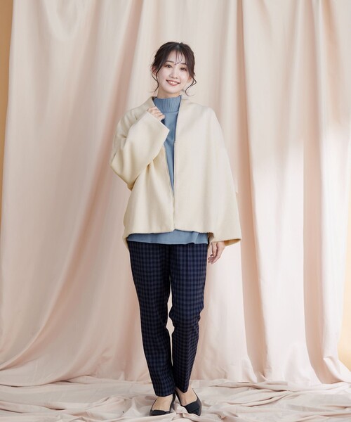 【洗える】配色ハイネックニットトップス（ニット/セーター）｜Tiaclasse（ティアクラッセ）