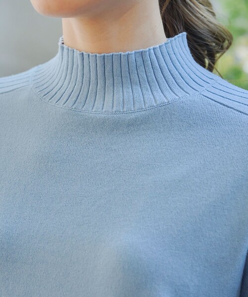 【洗える】配色ハイネックニットトップス（ニット/セーター）｜Tiaclasse（ティアクラッセ）