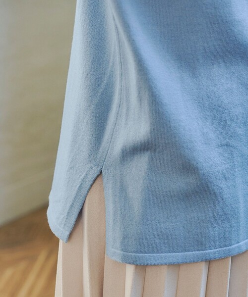 【洗える】配色ハイネックニットトップス（ニット/セーター）｜Tiaclasse（ティアクラッセ）