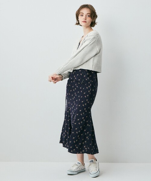 DEICY(デイシー)の「ケーブルデザインショートカーディガン(カーディガン/ボレロ・レディース・ピンク/オフホワイト/ライトグレー・FREE)」の6枚目の写真