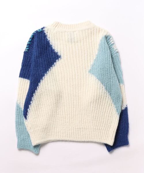 EN'DAY（エンディ）の「ENDAY/配色クルーニット（ニット/セーター・レディース・ブルー・FREE）」の16枚目の写真