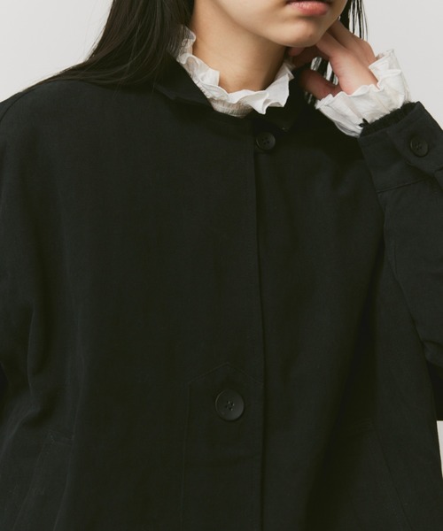 Libra Cue（リブラ キュー）の「中綿ミドルコート（チェスターコート・レディース・ブラック/ベージュ/アイボリー・FREE）」の19枚目の写真