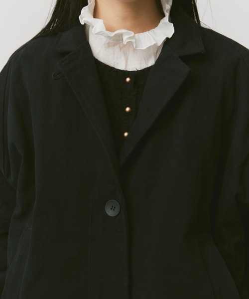 Libra Cue（リブラ キュー）の「中綿ミドルコート（チェスターコート・レディース・ブラック/ベージュ/アイボリー・FREE）」の18枚目の写真