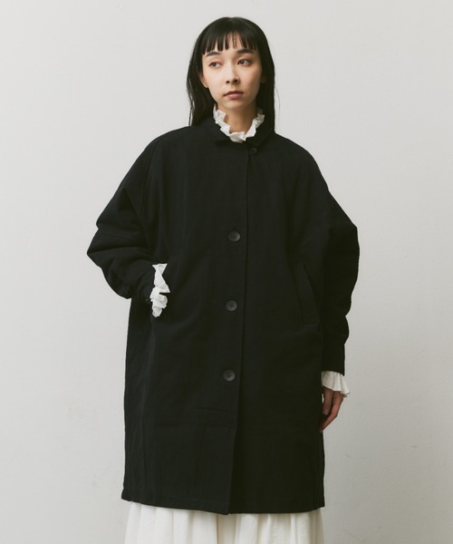 Libra Cue（リブラ キュー）の「中綿ミドルコート（チェスターコート・レディース・ブラック/ベージュ/アイボリー・FREE）」の14枚目の写真