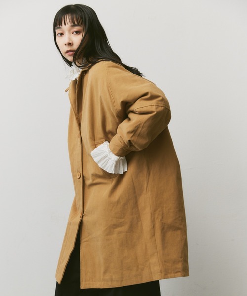 Libra Cue（リブラ キュー）の「中綿ミドルコート（チェスターコート・レディース・ブラック/ベージュ/アイボリー・FREE）」の20枚目の写真