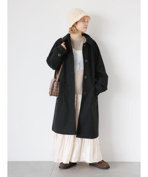 ehka sopo（エヘカソポ）の「ステンカラーコート（ステンカラーコート・レディース・ベージュ/ブラック/モカ・F）」の15枚目の写真