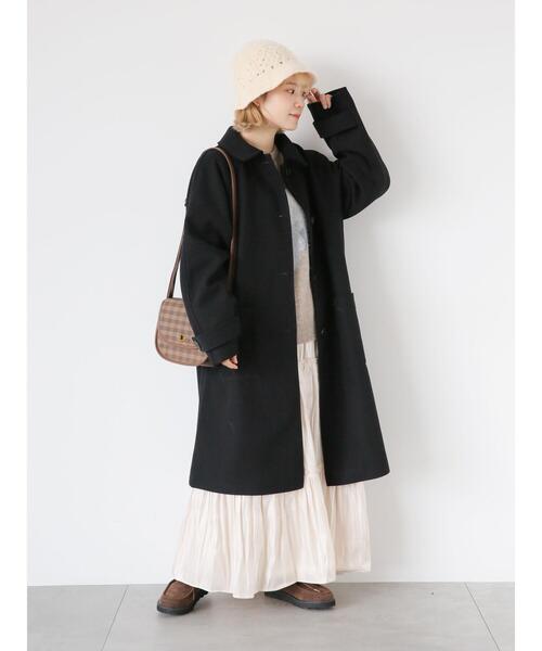 ehka sopo（エヘカソポ）の「ステンカラーコート（ステンカラーコート・レディース・ベージュ/ブラック/モカ・F）」の16枚目の写真