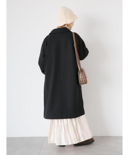 ehka sopo（エヘカソポ）の「ステンカラーコート（ステンカラーコート・レディース・ベージュ/ブラック/モカ・F）」の17枚目の写真
