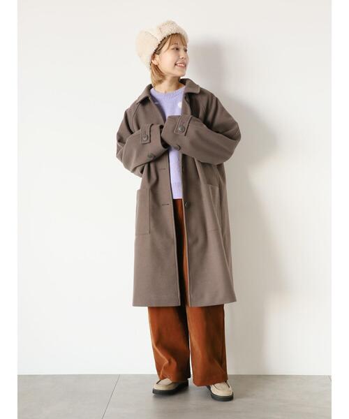 ehka sopo（エヘカソポ）の「ステンカラーコート（ステンカラーコート・レディース・ベージュ/ブラック/モカ・F）」の18枚目の写真