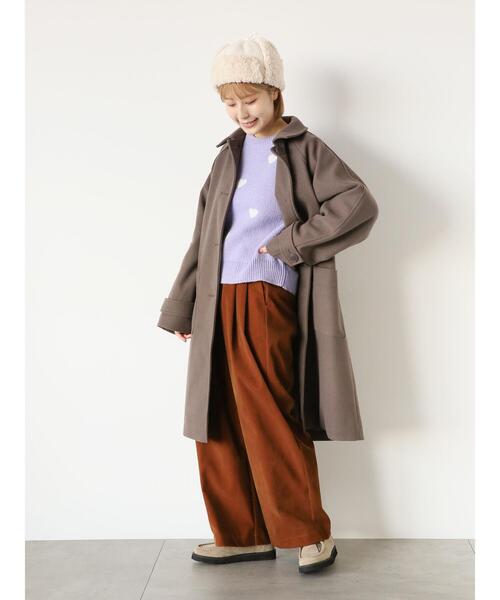 ehka sopo（エヘカソポ）の「ステンカラーコート（ステンカラーコート・レディース・ベージュ/ブラック/モカ・F）」の19枚目の写真