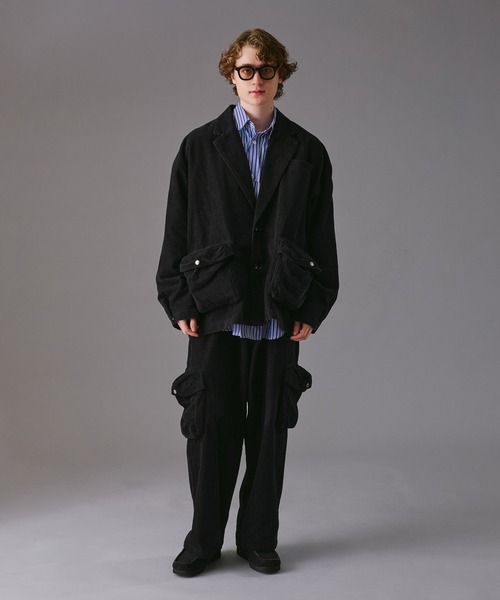 WETTEMPT(ウィテンプト)の「BIG POCKET CORDUROY CARGO PANTS /ビッグポケットコーデュロイカーゴパンツ(カーゴパンツ・メンズ・ネイビー/ブラック・LARGE/SMALL/MEDIUM)」の5枚目の写真