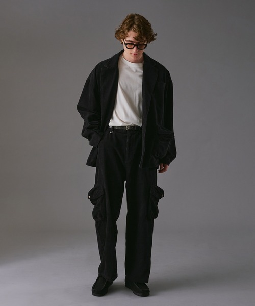 WETTEMPT(ウィテンプト)の「BIG POCKET CORDUROY CARGO PANTS /ビッグポケットコーデュロイカーゴパンツ(カーゴパンツ・メンズ・ネイビー/ブラック・LARGE/SMALL/MEDIUM)」の3枚目の写真