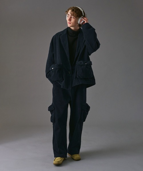WETTEMPT(ウィテンプト)の「BIG POCKET CORDUROY CARGO PANTS /ビッグポケットコーデュロイカーゴパンツ(カーゴパンツ・メンズ・ネイビー/ブラック・LARGE/SMALL/MEDIUM)」の17枚目の写真