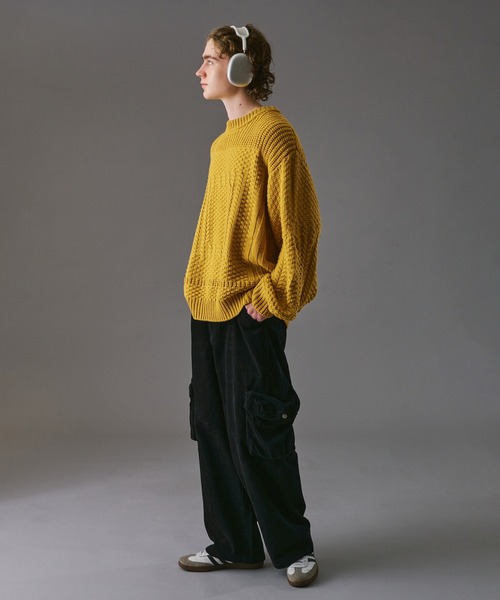 WETTEMPT(ウィテンプト)の「BIG POCKET CORDUROY CARGO PANTS /ビッグポケットコーデュロイカーゴパンツ(カーゴパンツ・メンズ・ネイビー/ブラック・LARGE/SMALL/MEDIUM)」の9枚目の写真