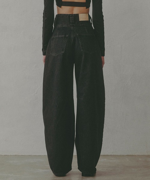 ★韓国の人気★【WV PROJECT】★Toast Balloon Denim Pant.s★ 預購> 韓國WV PROJECT Toast Balloon復古牛仔寬褲