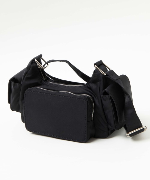 WEGO(ウィゴー)の「WEGO/ポケットデザインショルダー(ショルダーバッグ・レディース・ベージュ/ブラック/ブラック系その他・FREE)」の4枚目の写真