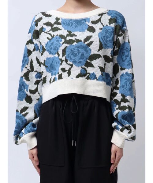 jouetie（ジュエティ）の「2WAYショートカーデ（カーディガン/ボレロ・レディース・ブルー/アイボリー/ブラック・MEDIUM）」の8枚目の写真