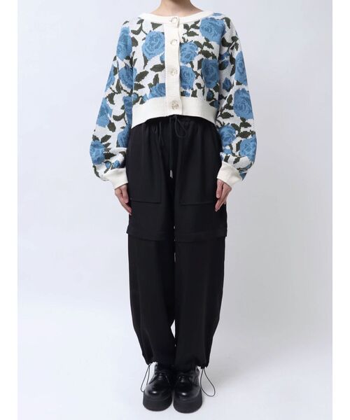 jouetie（ジュエティ）の「2WAYショートカーデ（カーディガン/ボレロ・レディース・ブルー/アイボリー/ブラック・MEDIUM）」の9枚目の写真