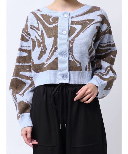 jouetie（ジュエティ）の「2WAYショートカーデ（カーディガン/ボレロ・レディース・ブルー/アイボリー/ブラック・MEDIUM）」の14枚目の写真