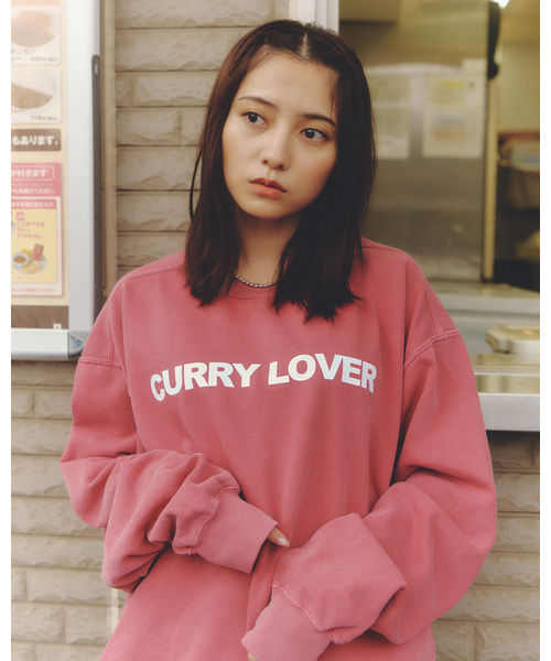 JOURNAL STANDARD relume(ジャーナルスタンダード レリューム)の「【カレーハウスCoCo壱番屋 × relume】別注 プリントスウェット"CURRY LOVER"(スウェット・メンズ・ブラック/ボルドー・X-LARGE/LARGE/MEDIUM)」の2枚目の写真