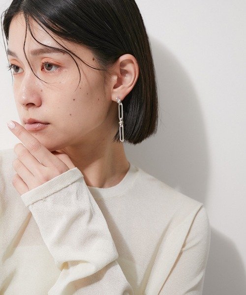 ADAM ET ROPE'（アダムエロペ）の「コネクトチェーンピアス（ピアス（両耳用）・レディース・シルバー/ゴールド・FREE）」の3枚目の写真