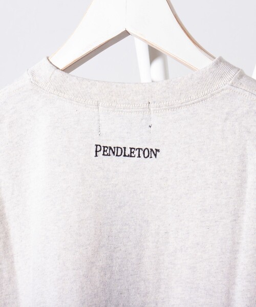 PENDLETON（ペンドルトン）の「【PENDLETON/ペンドルトン】ベアープリントTシャツ 刺繍 ワンポイントロゴ（Tシャツ/カットソー・メンズ・オフホワイト/アッシュグレー/ブラック・M/L）」の6枚目の写真