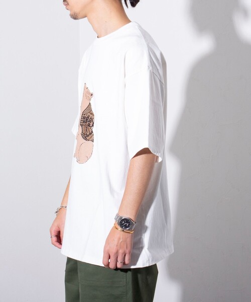 PENDLETON（ペンドルトン）の「【PENDLETON/ペンドルトン】ベアープリントTシャツ 刺繍 ワンポイントロゴ（Tシャツ/カットソー・メンズ・オフホワイト/アッシュグレー/ブラック・M/L）」の11枚目の写真