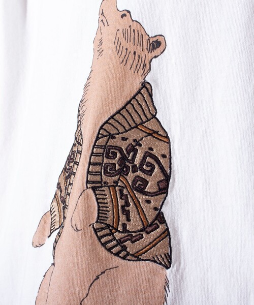 PENDLETON（ペンドルトン）の「【PENDLETON/ペンドルトン】ベアープリントTシャツ 刺繍 ワンポイントロゴ（Tシャツ/カットソー・メンズ・オフホワイト/アッシュグレー/ブラック・M/L）」の16枚目の写真