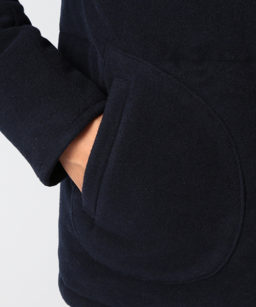 DANTON(ダントン)の「◆DANTON×BEAMS / 別注 フード ダウン ジャケット(ダウンジャケット/コート・メンズ・ブラック/ネイビー・SMALL/LARGE/MEDIUM)」の6枚目の写真