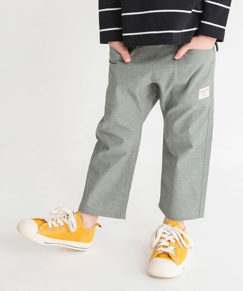 BRANSHES（ブランシェス）の「【爽やかシャンブレー】クロップドパンツ（その他パンツ・キッズ・ブラック/ターコイズブルー/カーキオリーブ/ベージュ・120/150/140/100/110/90/130）」の3枚目の写真