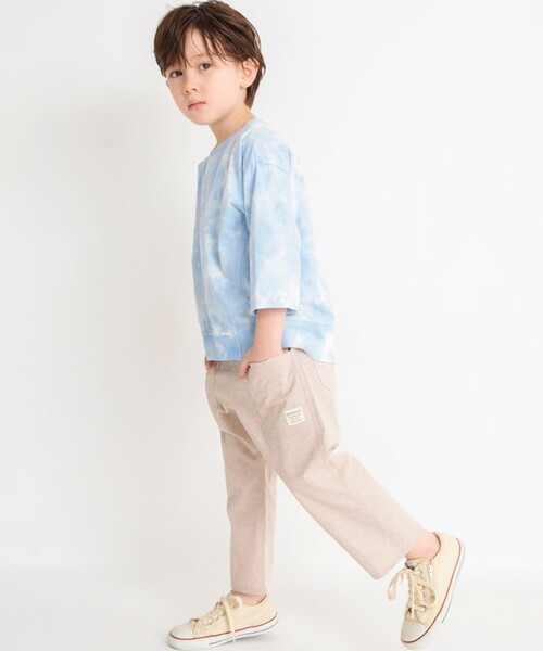 BRANSHES（ブランシェス）の「【爽やかシャンブレー】クロップドパンツ（その他パンツ・キッズ・ブラック/ターコイズブルー/カーキオリーブ/ベージュ・120/150/140/100/110/90/130）」の18枚目の写真