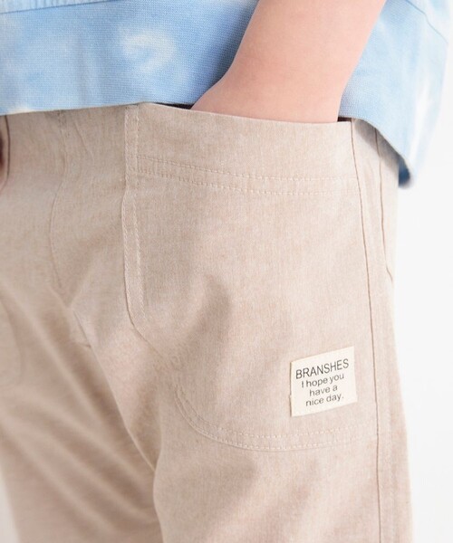 BRANSHES（ブランシェス）の「【爽やかシャンブレー】クロップドパンツ（その他パンツ・キッズ・ブラック/ターコイズブルー/カーキオリーブ/ベージュ・120/150/140/100/110/90/130）」の16枚目の写真