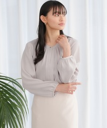 バンドカラー2WAYブラウス(マルチファンクション)