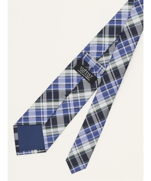 スーティスト×FAIRFAX シルクチェック柄 ネクタイ 8.0cm幅