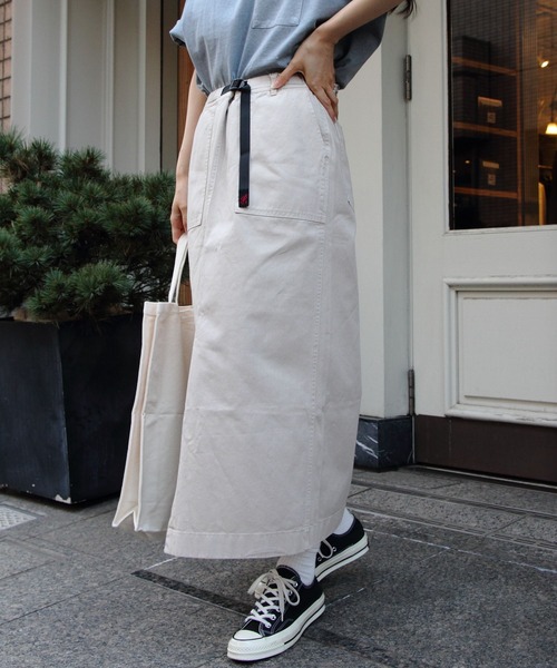 Gramicci(グラミチ)の「GRAMICCI/グラミチ ロングベーカースカート LONG BAKER SKIRT G3SW-SK069(スカート・レディース・ベージュ/オリーブ・M)」の3枚目の写真