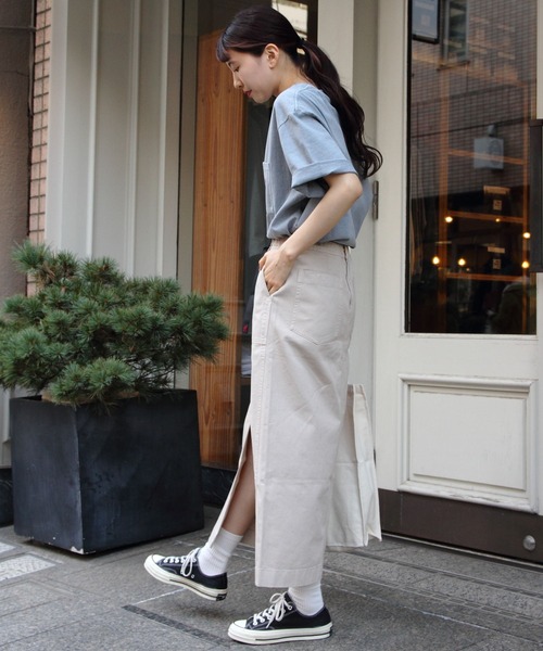 Gramicci(グラミチ)の「GRAMICCI/グラミチ ロングベーカースカート LONG BAKER SKIRT G3SW-SK069(スカート・レディース・ベージュ/オリーブ・M)」の9枚目の写真
