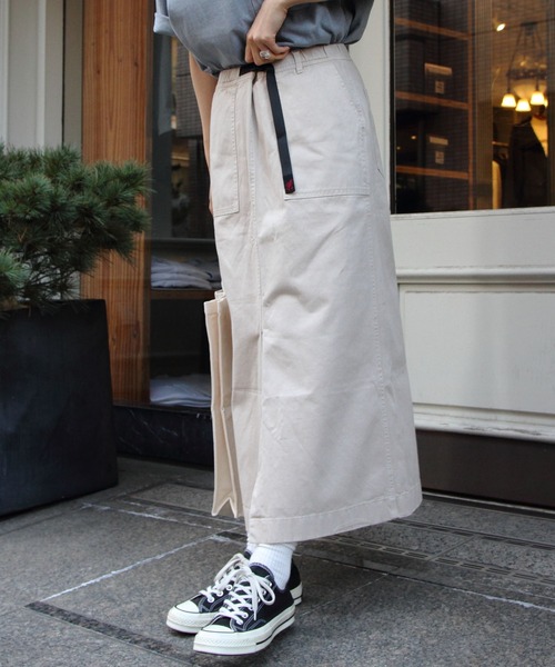 Gramicci(グラミチ)の「GRAMICCI/グラミチ ロングベーカースカート LONG BAKER SKIRT G3SW-SK069(スカート・レディース・ベージュ/オリーブ・M)」の17枚目の写真