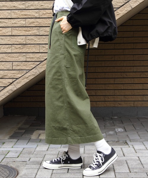 Gramicci(グラミチ)の「GRAMICCI/グラミチ ロングベーカースカート LONG BAKER SKIRT G3SW-SK069(スカート・レディース・ベージュ/オリーブ・M)」の19枚目の写真