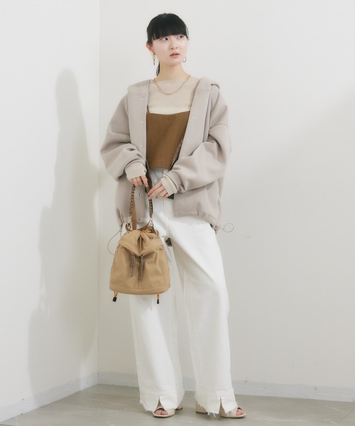 Paradise Picnic（パラダイスピクニック）の「CONTROL FREAK ナイロン2WAYミニバッグ（ショルダーバッグ・レディース・ブラック/ベージュ・FREE）」の11枚目の写真